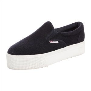 Superga Wool Platform Navy size 40